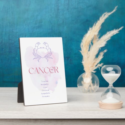 Cancer Zodiac Wooden Plaque