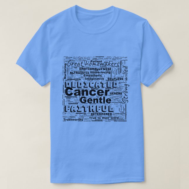 Cancer Zodiac Word Cloud Inspiration Men's T-Shirt (Design Front)