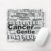 Cancer Zodiac Word Cloud Inspiration Mouse Pad