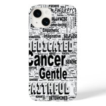 Cancer Zodiac Word Cloud Inspiration Phone Case