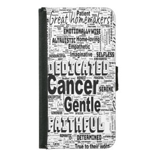  Cancer Zodiac Word Cloud Inspiration  Samsung Galaxy S5 Wallet Case