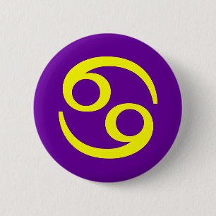 CANCER, ZODIACAL SIGN PINBACK BUTTON
