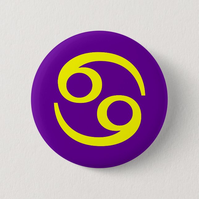 CANCER, ZODIACAL SIGN PINBACK BUTTON (Front)