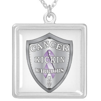 cancerkickinwarriors-logo-SMALL Silver Plated Necklace