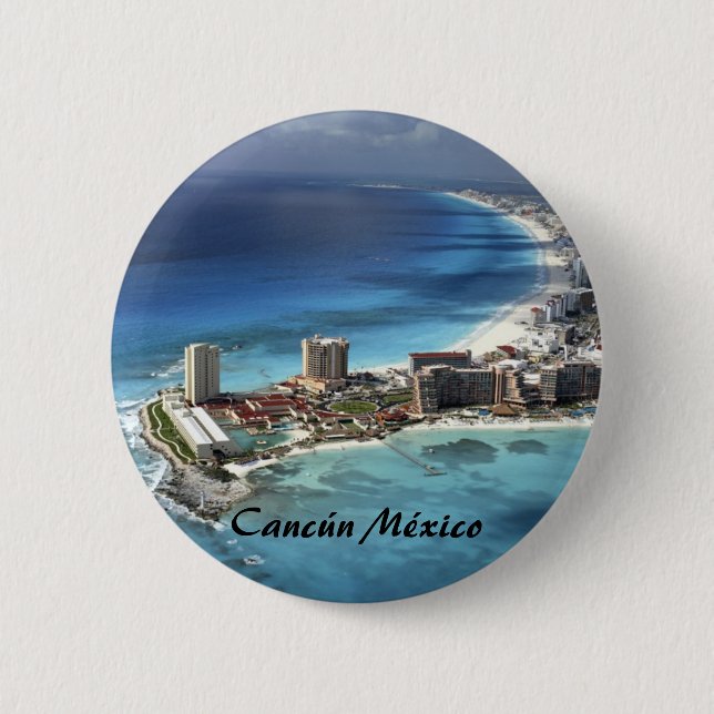 cancun1 pinback button (Front)