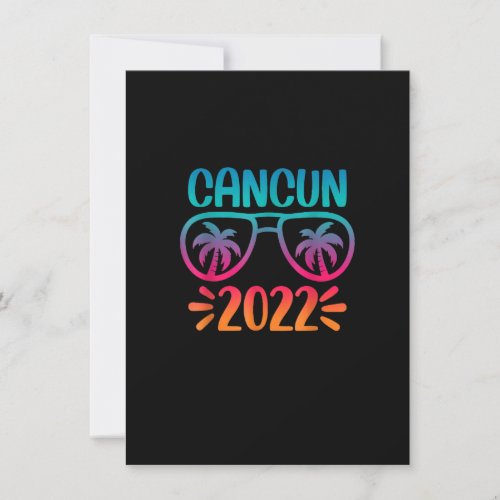 Cancun 2022 Vintage Matching Cool Glasses Funny Invitation