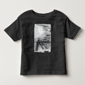 Cancun Beach cloudy black and white Toddler T-shirt