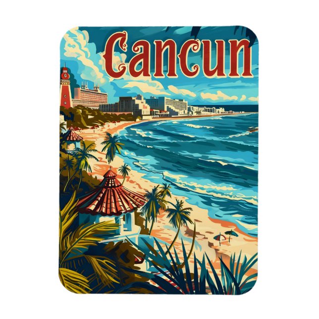 Cancun Beach Magnet (Vertical)