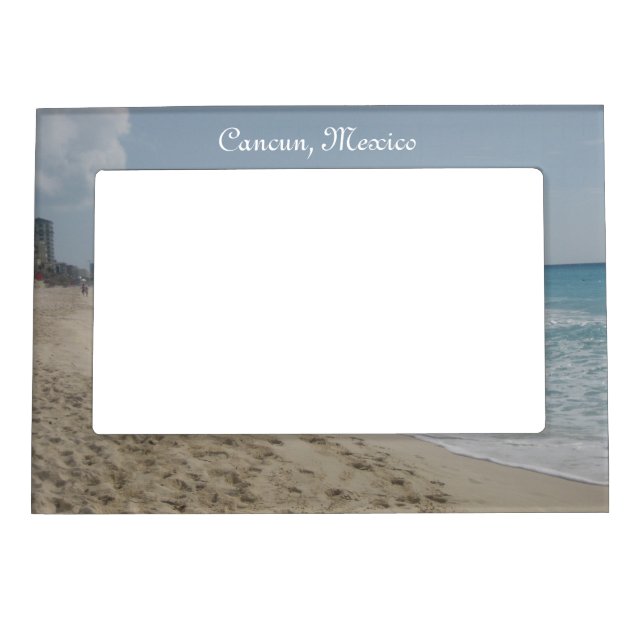 Cancun Beach Magnet picture Frame (Front)