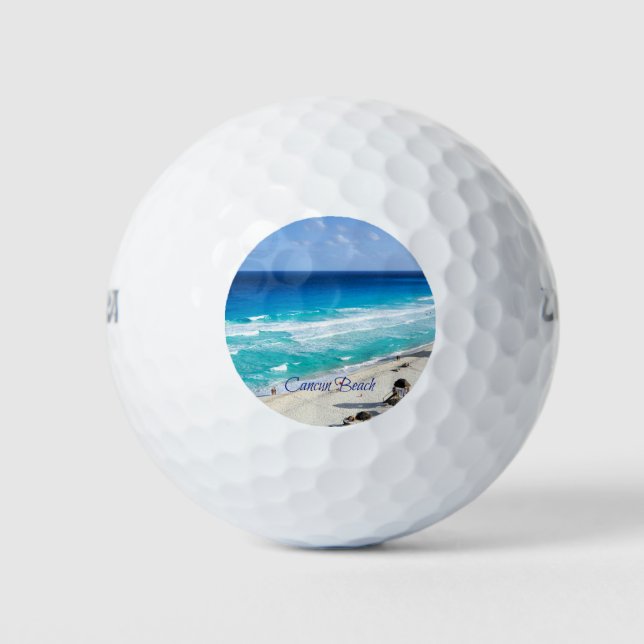 Cancun Beach, Mexico Golf Balls (Front)