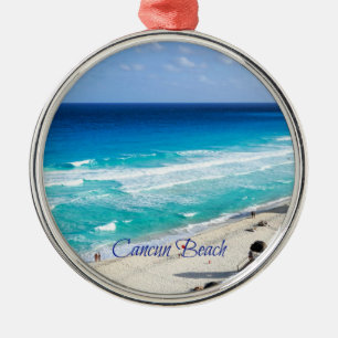 Cancun Beach, Mexico Metal Ornament