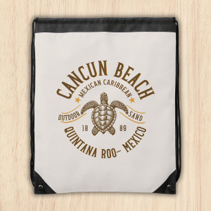 Cancun Beach Mexico   Paradise Mexican Caribbean Drawstring Bag
