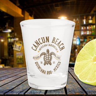 Cancun Beach Mexico Paradise Mexican Caribbean Shot Glass