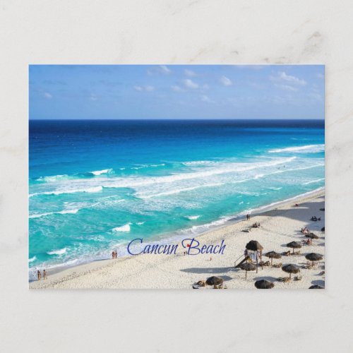 Cancun Beach Mexico Postcard
