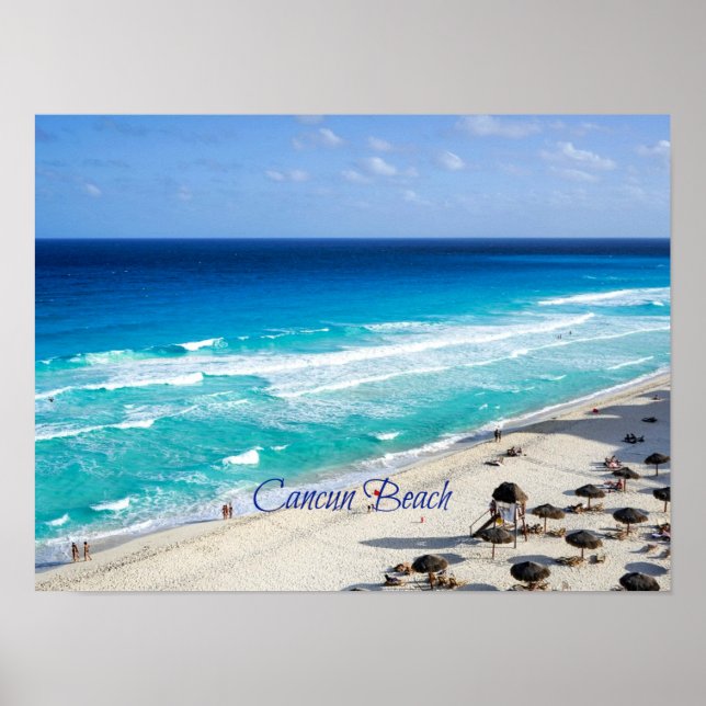 Cancun Beach, Mexico Poster (Front)