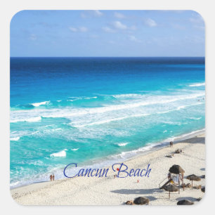 Cancun Beach, Mexico Square Sticker