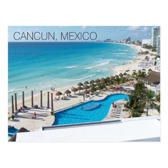 Cancun Beach Resort Mexico Vacation Postcard | Zazzle.com