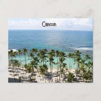 Cancun Caribbean Ocean Vacation Postcard