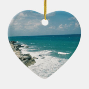 Cancun Coast Ceramic Ornament