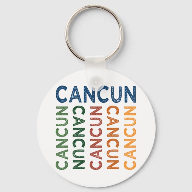 Cancun Cute Colorful Keychain (Front)