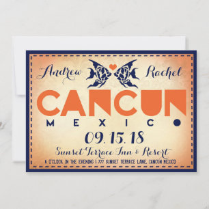 CANCUN Destination Wedding Invitation