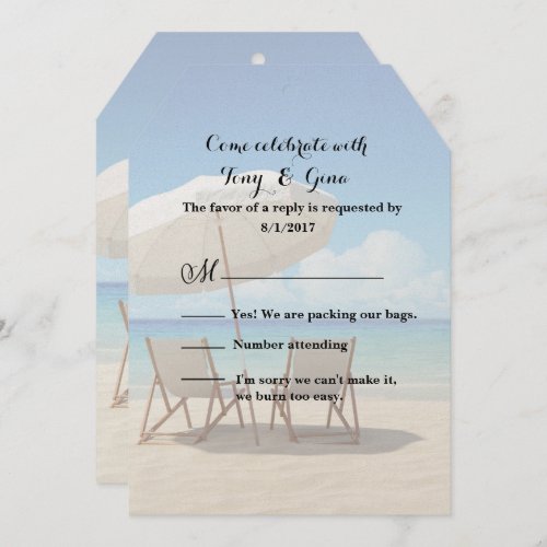 Cancun Destination Wedding RSVP Invitation