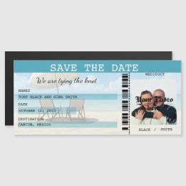 Cancun Destination Wedding Save the Date Magnet