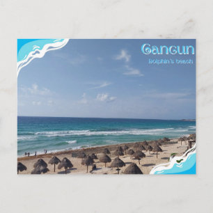 Cancun-Dolphin's Beach Postcard