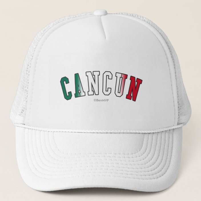 Cancun in Mexico National Flag Colors Hat