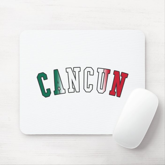 Cancun in Mexico National Flag Colors Mousepad