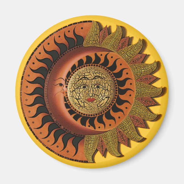 Cancun Mayan Moon and Sun  Magnet (Front)