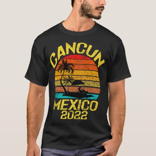 Cancun Mexico 2022 Souvenir Family Matching Vacati T_Shirt