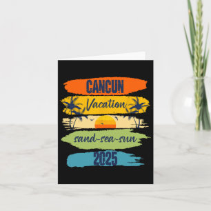 Cancun Mexico 2025 Summer Vacation Matching Family Card