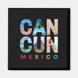 Cancun Mexico 2025 Vacation Beach Matching Family  Magnet