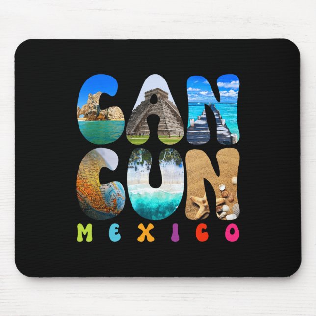 Cancun Mexico 2025 Vacation Beach Matching Family  Mouse Pad (Front)