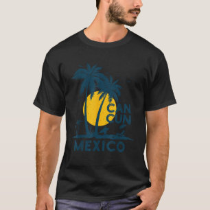 Cancun Mexico Beach Palm Tree Vacation Squad Match T-Shirt