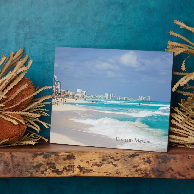 Cancun Mexico Beach  Plaque (Side)