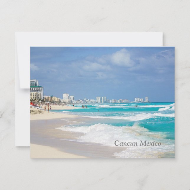 Cancun Mexico Beach Postcard (Front)