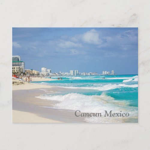 Cancun Mexico Beach Postcard