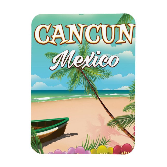 Cancun Mexico beach poster Magnet (Vertical)