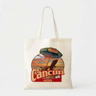 Cancun Mexico Beach Scene Design Tote Bag