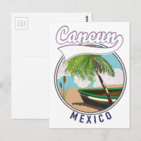 Cancun Mexico Beach travel logo