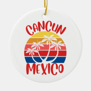 Cancun, Mexico Ceramic Ornament