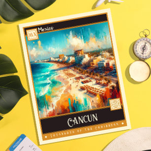 Cancun, Mexico   Classic Painting Postcard