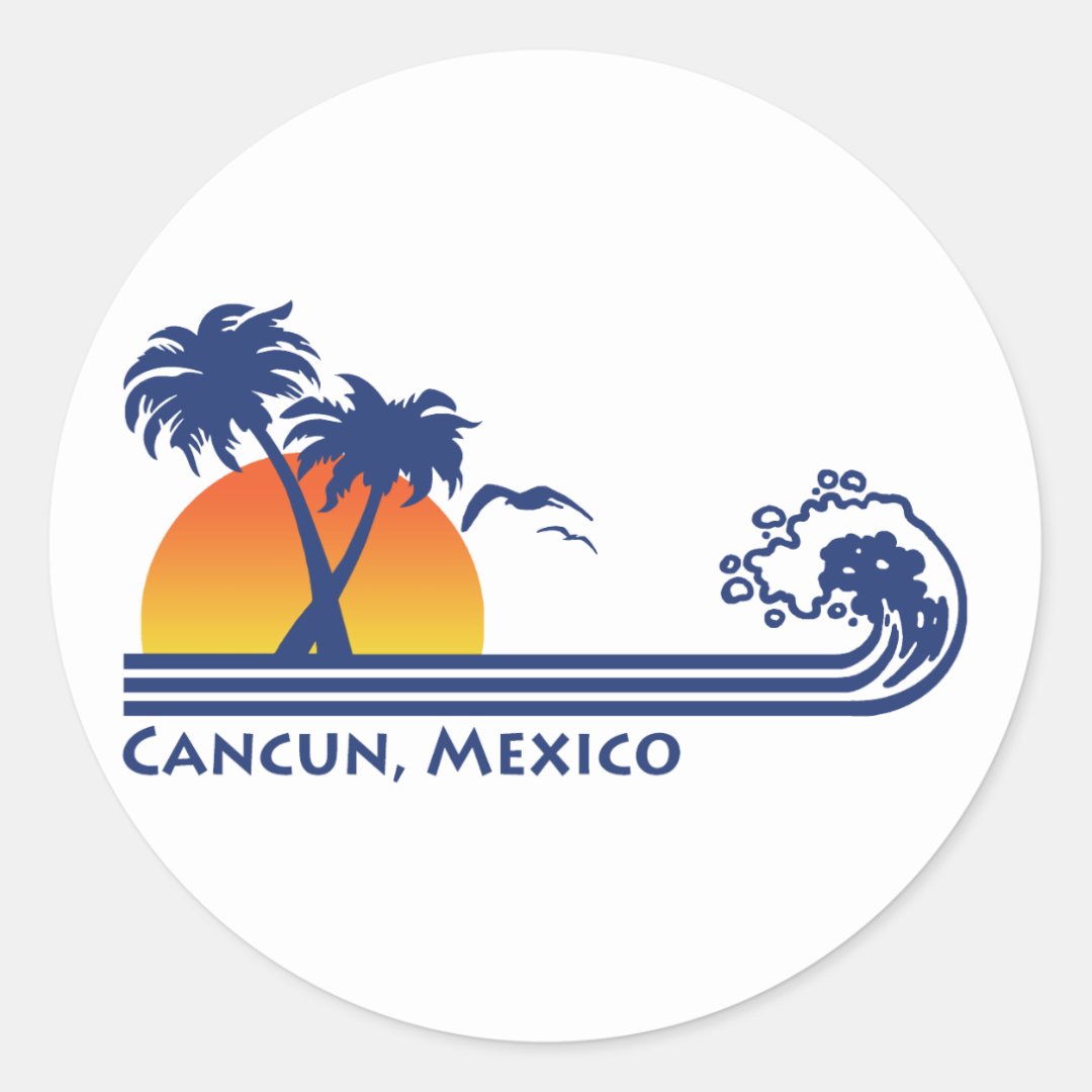 Cancun Mexico Classic Round Sticker | Zazzle