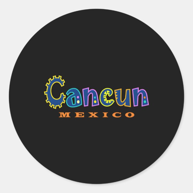 Cancun Mexico Classic Round Sticker (Front)