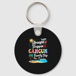 Cancun Mexico Family Vacation 2025 Straight Trippi Keychain