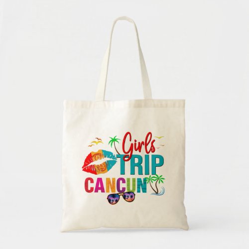 Cancun Mexico Girls Trip Colorful Vacations Group Tote Bag