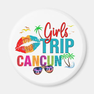 Cancun Mexico Girls Trip Colorful Vacations Magnet