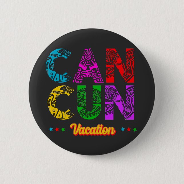 Cancun Mexico Group Vacation Adventure  Button (Front)